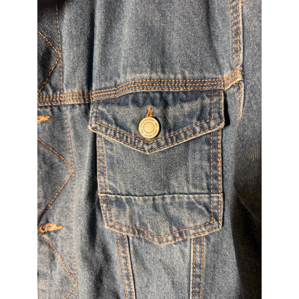 Sunrise Kingdom Sherpa-Lined Denim Trucker Jacket- Mens M - Picture 6 of 9
